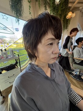 大人ショートウルフパーマヘア☆圧倒的技術の大人パーマヘア