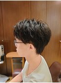 メンズ マッシュレイヤー×ツーブロック×束感