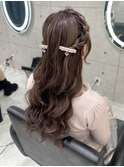編み込みハーフツイン/心斎橋ヘアセット