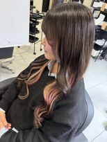 ヘアーデザイン ジェルム(Hair Design germe)&nbsp;ピンク×ミルクティーベージュ インナー MAYUKO