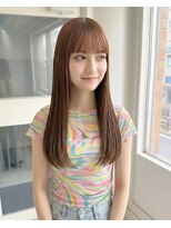 零秒女髪 千里丘店&nbsp;上品な透明感美髪の艶カラーセミロング髪質改善艶髪まとまり艶感