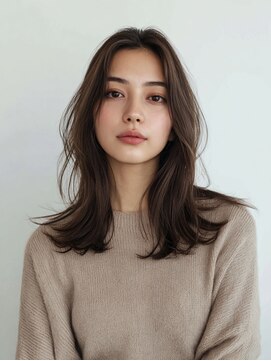 ラ ブーケ 大垣店(La Bouquet) ダークパープル/ナチュラルショート/ミルクブラウン/夏/大垣