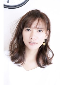 トラッド ヘアサロン(Trad.hair salon) ナチュラルミディ×シースルーバング