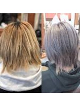 カルフール ロコ 草加西口店(Carrefour LOCO) Ｗカラーで作る　ラベンダーアッシュ