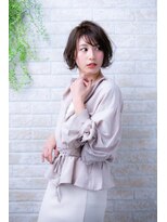 ヘアーアートシフォン 池袋西口店(Hair art chiffon)&nbsp;3Ｄカラーオリーブアッシュ似合わせカットふわミディボブディ