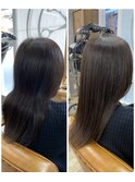 縮毛矯正ケアルーガ×艶髪カラー 髪質改善 富谷 泉 大和