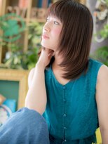 カバーヘア ブリス 上尾西口店(COVER HAIR bliss) ■前髪パッツン前下がりミディアムボブ13-25★上尾20代30代40代