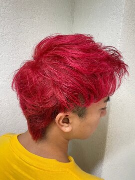 アジールヘア 所沢プロペ通り店(agir hair) イメチェンレッドブラウンメンズカットショート練馬所沢