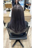 レイヤーカット×ラベンダーカラー