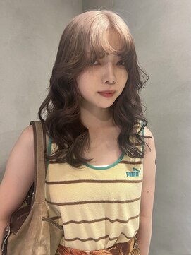 ペレ 梅田(PELE) 前髪/アンブレラカラー/こなれミディ/イメチェン/ウェーブパーマ