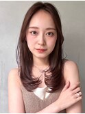 ウェーブパーマナチュラルカールこなれミディイメチェン前髪