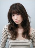 ナチュラルウェーブパーマ×ショコラベージュ