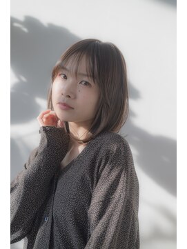 ヘアメイク エイト キリシマ(hair make No.8 kirishima) レイヤーボブ×オリーブベージュ