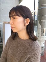 フロア(FLOOR) 切りっぱなしボブ/おくれ毛/ツヤベージュ