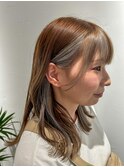 顔周りイヤリングカラー