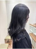 ブリーチカラー×暗めグレー
