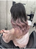 【LINOET】手島カミラ　ホワイトピンクのグラデーション