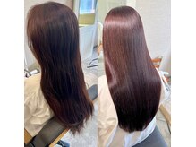 酸性ストレートで乾かすだけで美髪へと導く、髪質改善ストレート