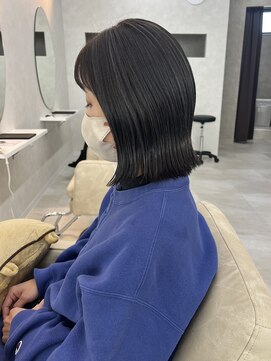 白髪ぼかし・いかし×グレージュボブ