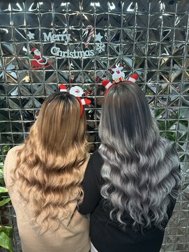 双子バレイヤージュ