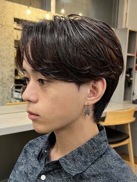 フィフス(fifth) 原宿ニュアンスパーマカルマパーマ毛流れセンターパート刈り上げ