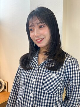 ロンドアベニール 北千住(Lond avenir) ミルクティーベージュ/レイヤーボブ韓国巻き顔周りカット/北千住