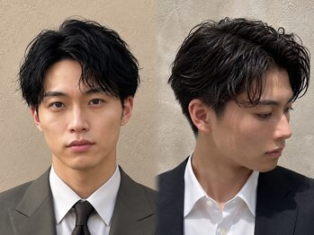ジレス(Jiles)の写真/江坂駅徒歩1分●22時まで営業☆[江坂/Men's/メンズカット/パーマ/縮毛矯正/髪質改善/眉毛]