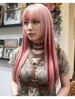 グッドフェローズ キタホリエ(GoodFellas kitahorie) ハイトーンレイヤーピンクインナーカラーブリーチデザインカラー