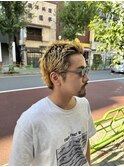 東京駅/八重洲/理容室/メンズサロン/金髪/スパイキーショート