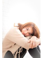 ヘアーアートシフォン 池袋西口店(Hair art chiffon)&nbsp;グレージュ×マッシュフリンジバングのスポンテニアスヘア