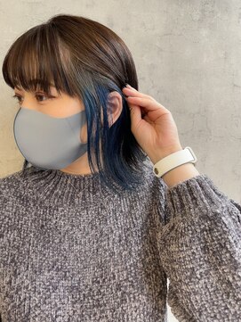 ノア ヘアデザイン 町田店(noa Hair Design) インナーカラー×ブルー