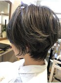 レイヤーショート　暗め寒色◎