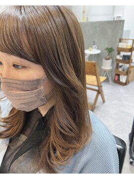 フルール(Fleur) 恵比寿 大人韓国風 前髪カット 髪質改善 インナーカラー