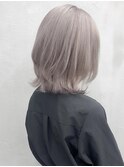 【GEEKS渋谷】ボブウルフ/ハイトーンカラー/ホワイトカラー/艶髪