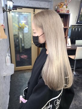 アンク クロス 池袋北口店(ANKHCROSS) ミルクティー　髪質改善　バイカラー　池袋