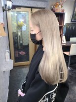 アンク クロス 池袋北口店(ANKHCROSS) ミルクティー 髪質改善 バイカラー 池袋