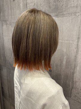 アトラ ハッピーヘアライフ 昭和町店(attra happyhairlife) ぱっつんボブワンポイントカラー