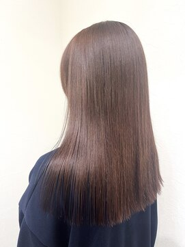 ヘアー ホスピタル ソアン(hair hospital soan) ピンクベージュ  ×  ストレート