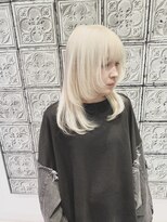アース 会津若松店(HAIR&MAKE EARTH)&nbsp;ホワイトカラー×レイヤー