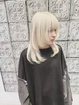 アース 会津若松店(HAIR&MAKE EARTH) ホワイトカラー×レイヤー