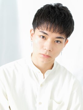 ダンディ館アダム 戸頭店 アッシュブラック刈り上げツーブロックマニッシュA戸頭