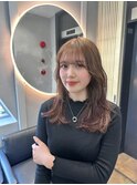 ピンクベージュグラデーションカラー