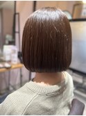 柔らかさと丸みのあるボブスタイル