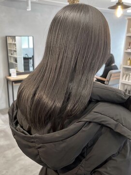 ミュラ(mulah) 透明感カラーシアーグレージュ＊艶ストレート赤み消しカラー