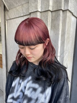 リアン(Lien) ブラック×ピンク　ルーツカラー