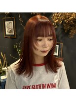 ランタン(LANTERN)&nbsp;レッドオレンジカラーレイヤーカット#LANTERN山科