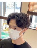 大人無造作パーマ