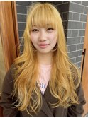 イエローベージュミルクティーダブルカラー