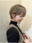 ショート/ハイライトカラー/白髪/白髪ぼかし/くびれヘア/大宮