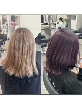 ガルボヘアー 桟橋店(garbo hair) ラベンダーハイトーンオイルカラー